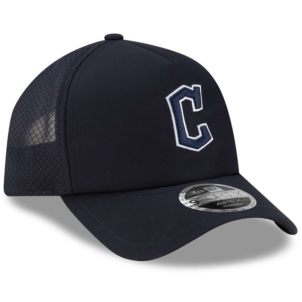 Cleveland Guardians New Era 2026 Batting Practice Apex 9FORTY Adjustable Trucker Hat discount