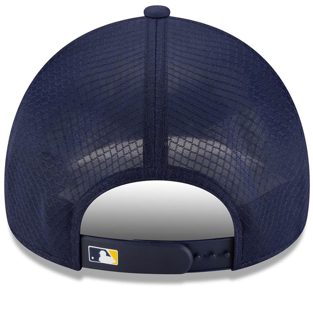 Milwaukee Brewers New Era 2026 Batting Practice Apex 9FORTY Adjustable Trucker Hat On Sale