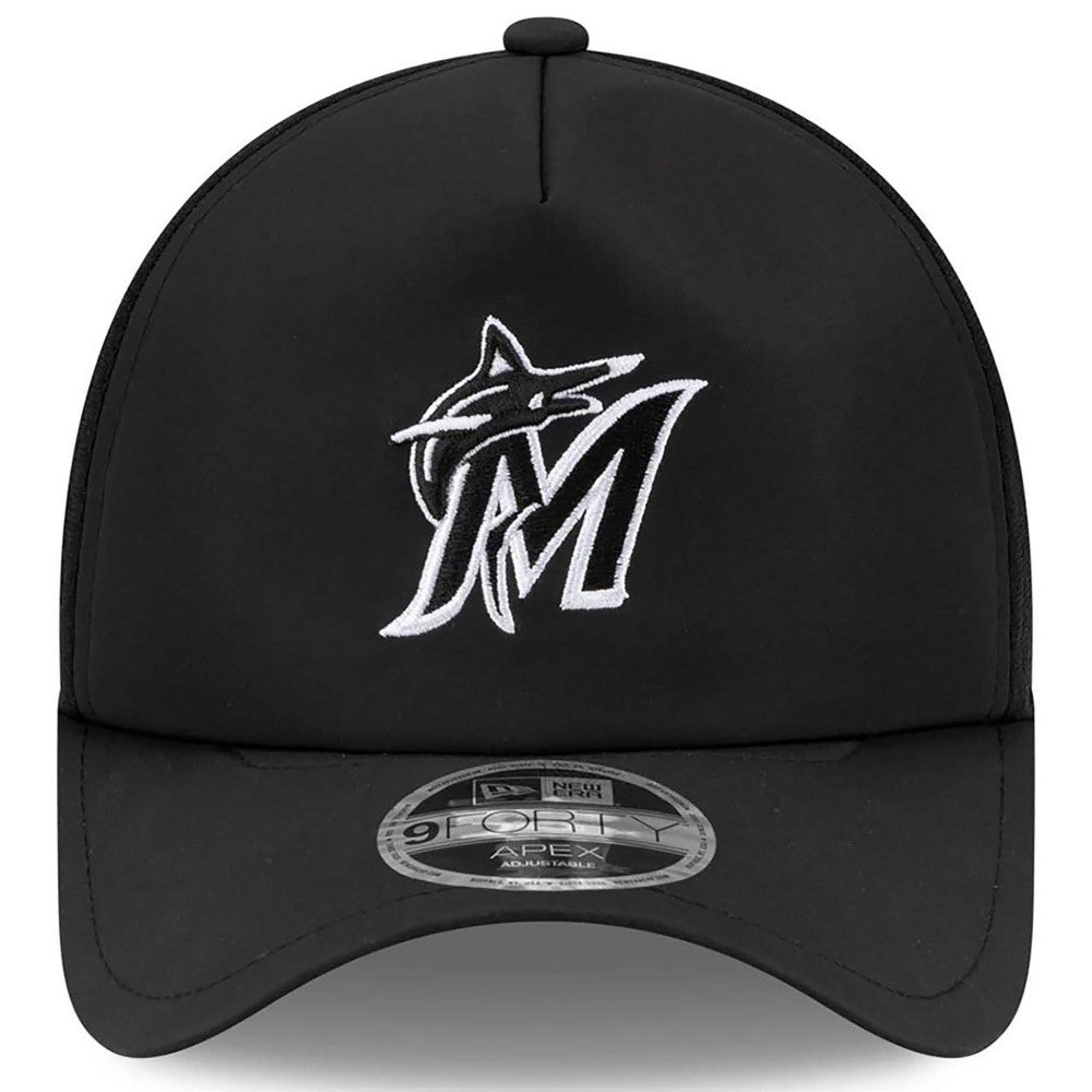 Miami Marlins New Era 2026 Batting Practice Apex 9FORTY Adjustable Trucker Hat Sale