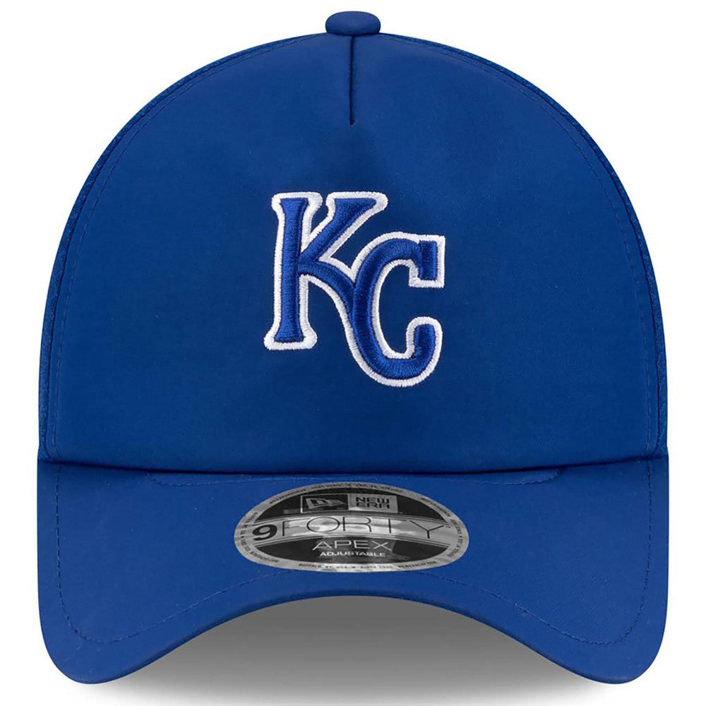 Kansas City Royals New Era 2026 Batting Practice Apex 9FORTY Adjustable Trucker Hat On Sale