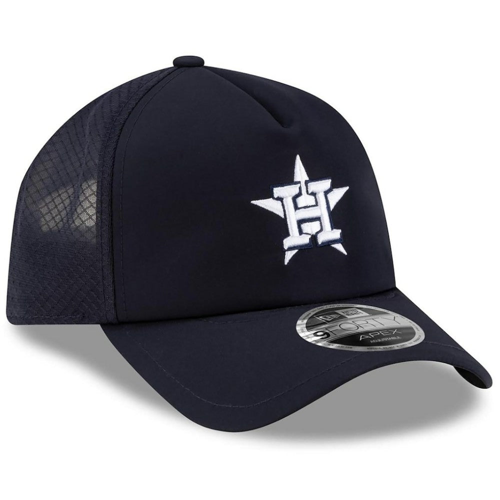 Houston Astros New Era 2026 Batting Practice Apex 9FORTY Adjustable Trucker Hat Online