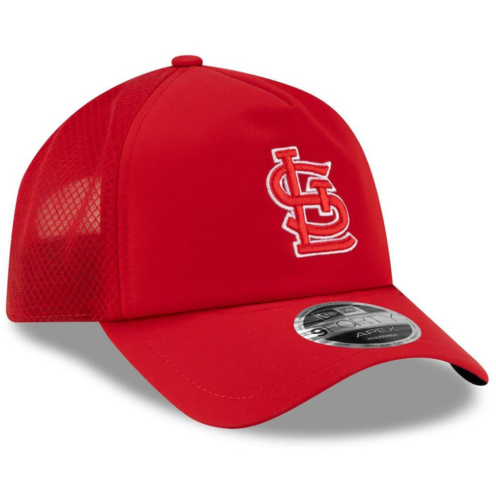St. Louis Cardinals New Era 2026 Batting Practice Apex 9FORTY Adjustable Trucker Hat Near Me