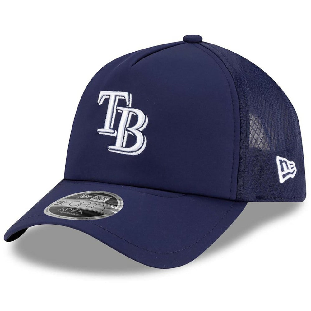 Tampa Bay Rays New Era 2026 Batting Practice Apex 9FORTY Adjustable Trucker Hat Clearance