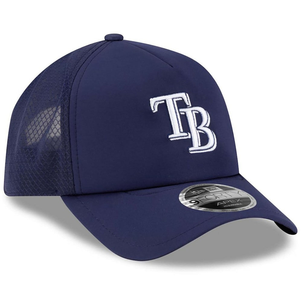 Tampa Bay Rays New Era 2026 Batting Practice Apex 9FORTY Adjustable Trucker Hat Clearance