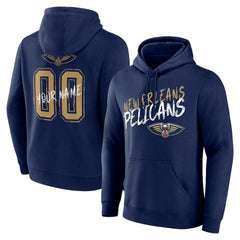 NBA - New Orleans Pelicans Hustle Custom Pullover Hoodie - Navy