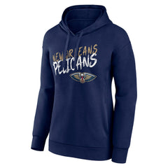 NBA - New Orleans Pelicans Women's Hustle Custom Pullover Hoodie - Navy