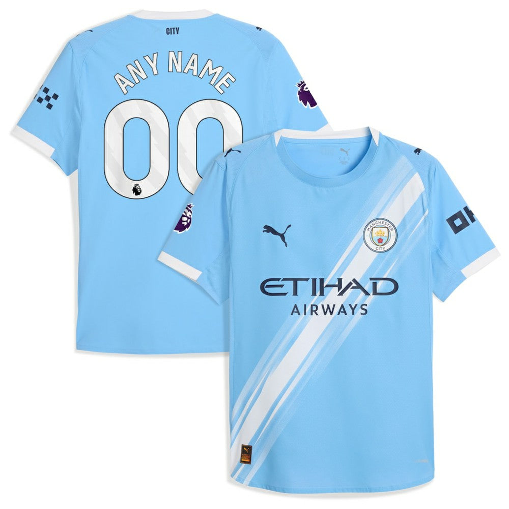Puma Manchester City 2025/26 Home Custom Jerseys - Sky Blue