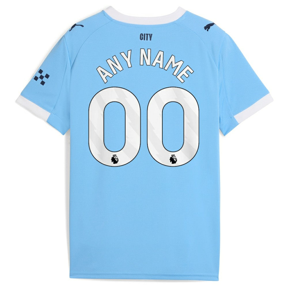 Puma Manchester City Youth 2025/26 Home Replica Custom Jerseys - Sky Blue