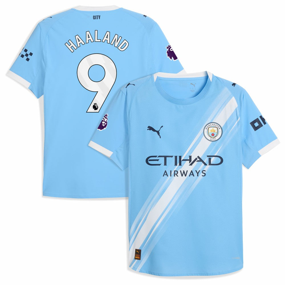Puma Erling Haaland Manchester City 2025/26 Home Player Jerseys - Sky Blue