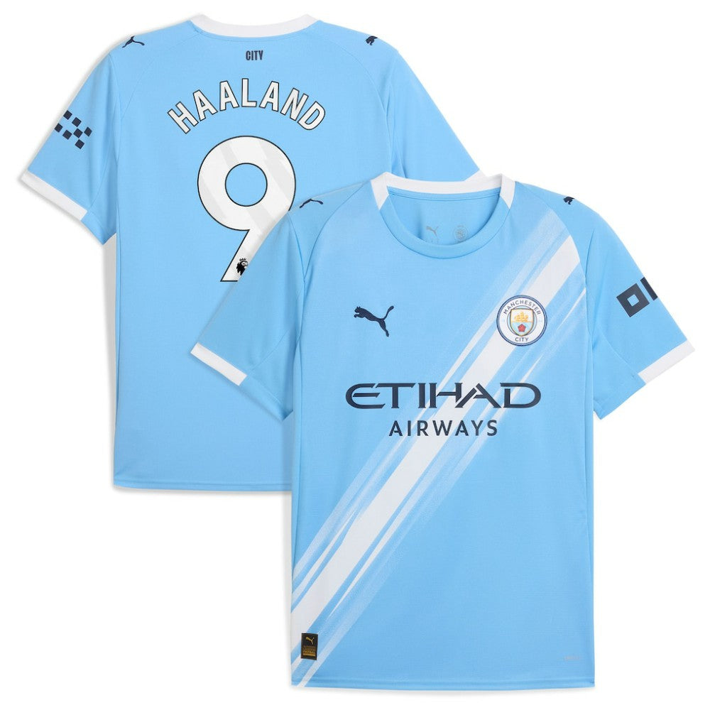 Puma Erling Haaland Manchester City 2025/26 Home Replica Player Jerseys - Sky Blue