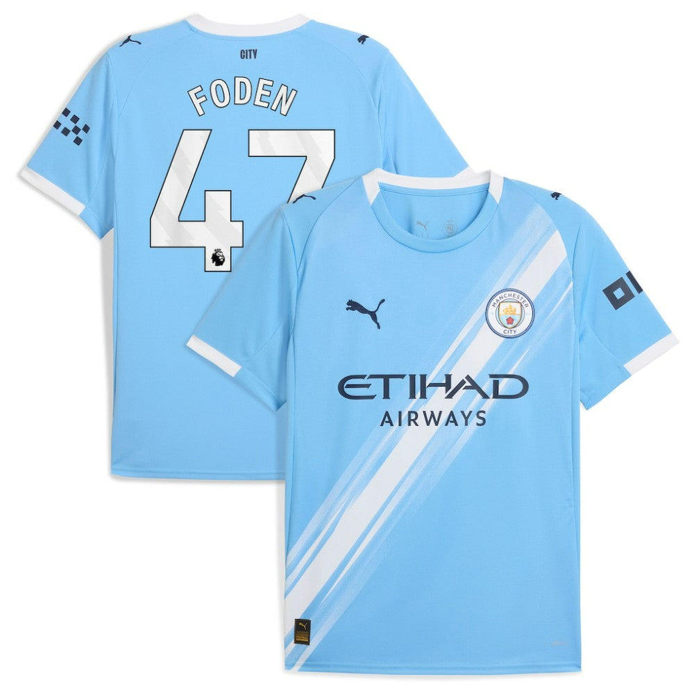 Puma Phil Foden Manchester City 2025/26 Home Replica Player Jerseys - Sky Blue