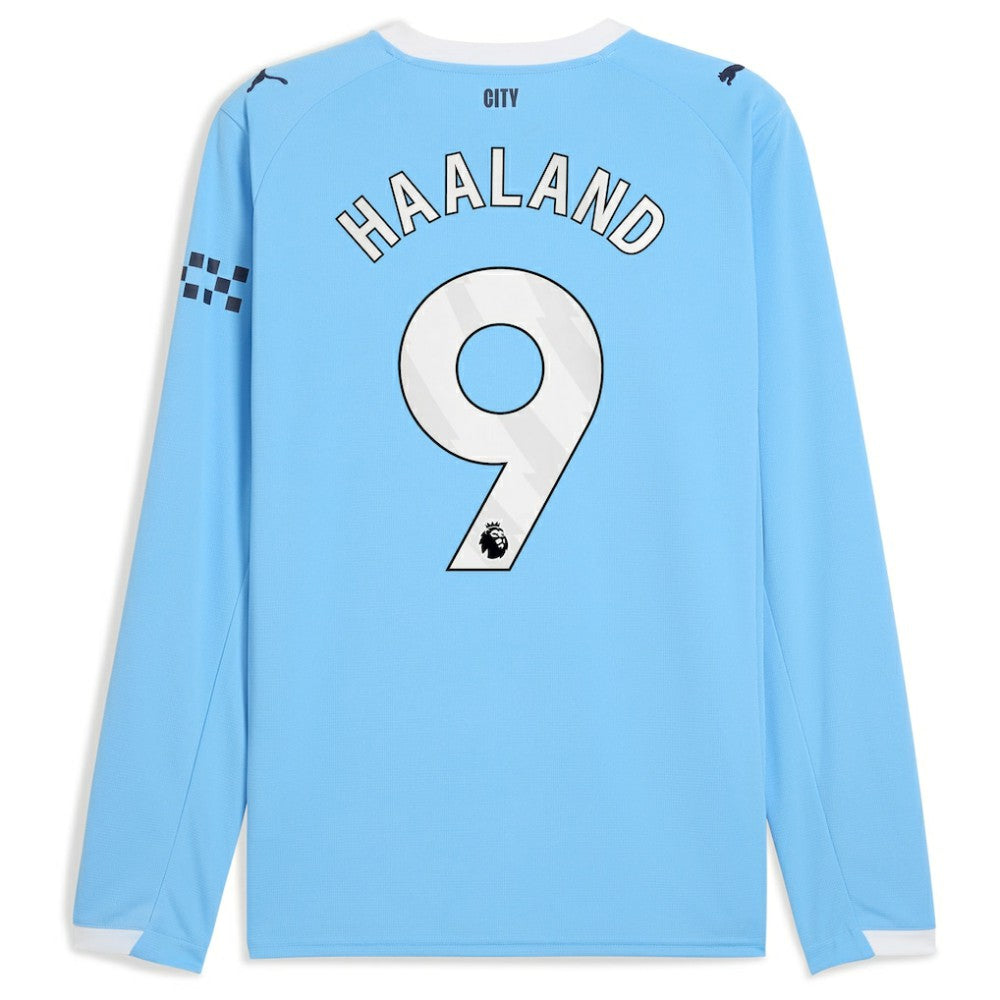 Puma Erling Haaland Manchester City 2025/26 Home Replica Long Sleeve Player Jerseys - Sky Blue