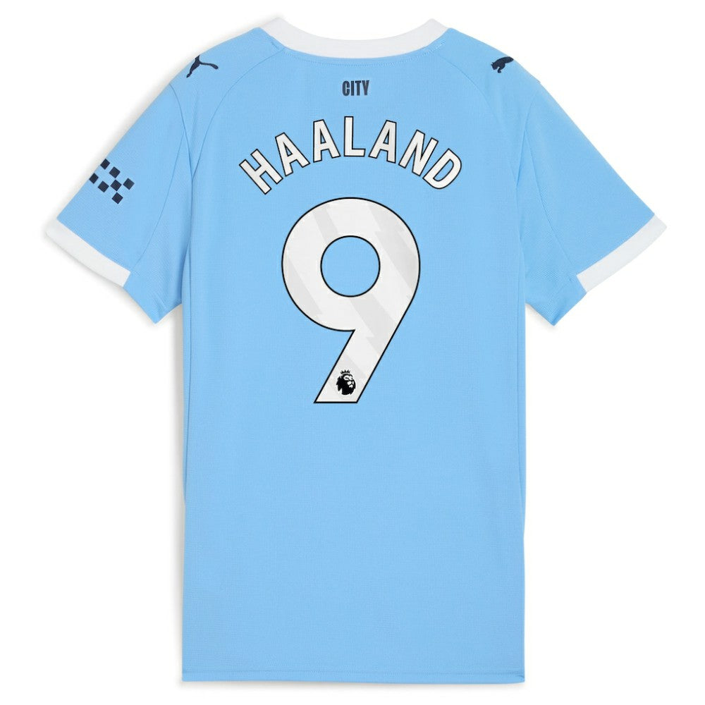 Puma Erling Haaland Manchester City Women's 2025/26 Home Replica Player Jerseys - Sky Blue