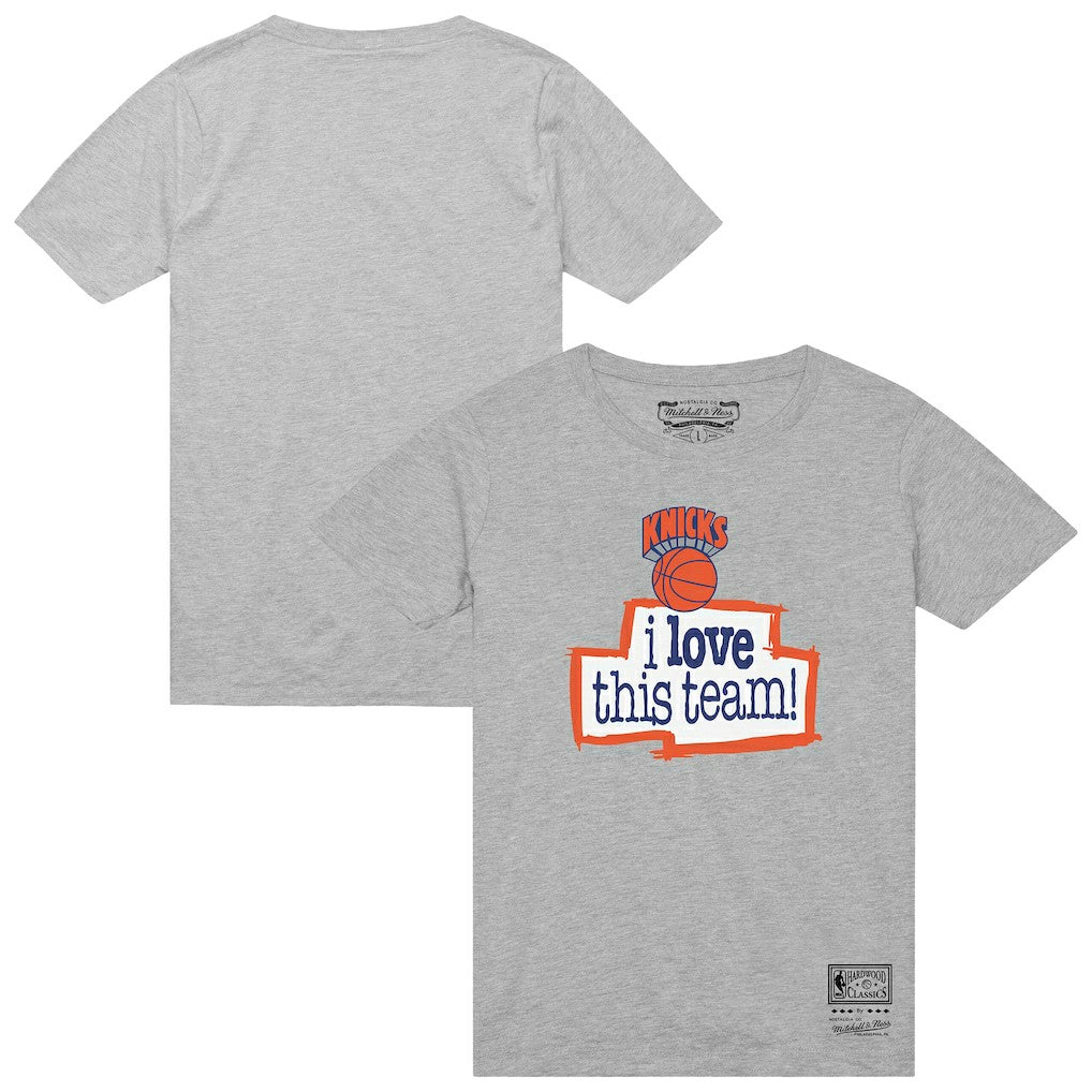 Mitchell & Ness - New York Knicks I Love This Team T-Shirt - Heather Gray