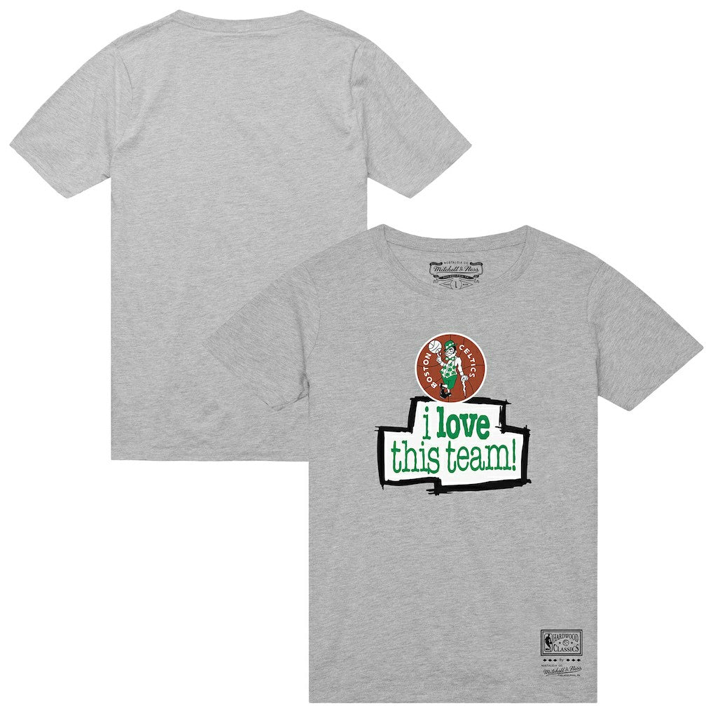 Mitchell & Ness - Boston Celtics I Love This Team T-Shirt - Heather Gray