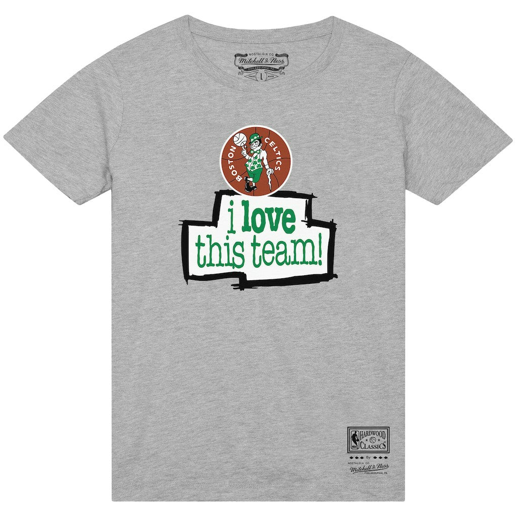 Mitchell & Ness - Boston Celtics I Love This Team T-Shirt - Heather Gray