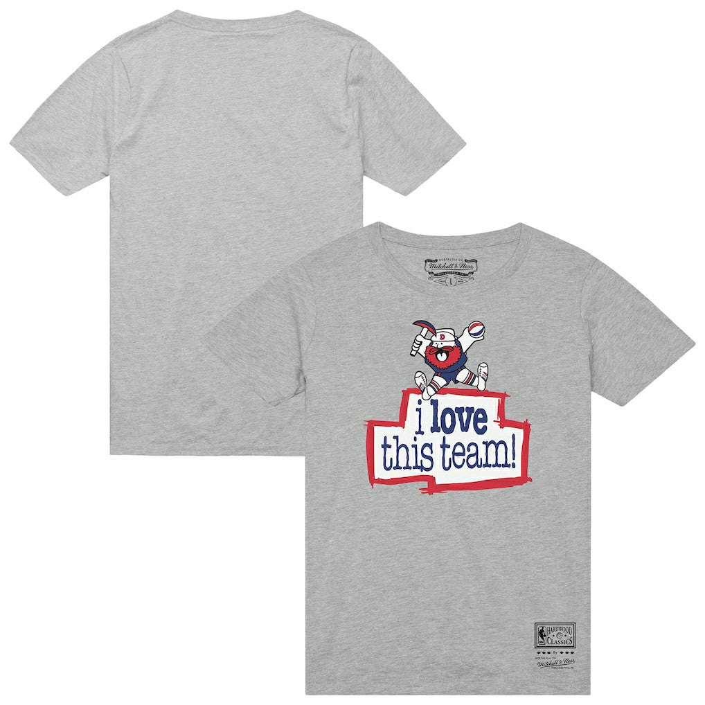 Mitchell & Ness - Denver Nuggets I Love This Team T-Shirt - Heather Gray