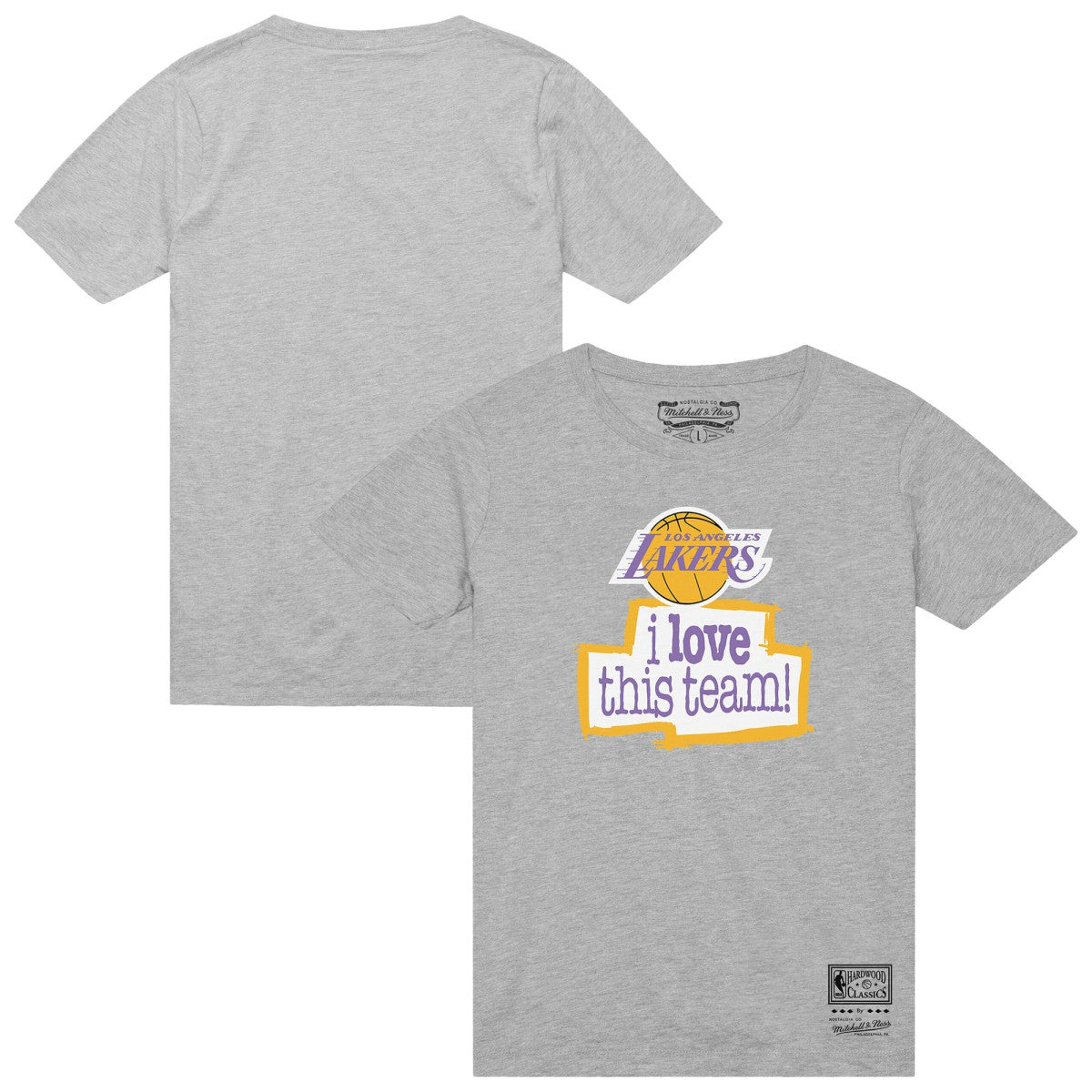 Mitchell & Ness - Los Angeles Lakers I Love This Team T-Shirt - Heather Gray
