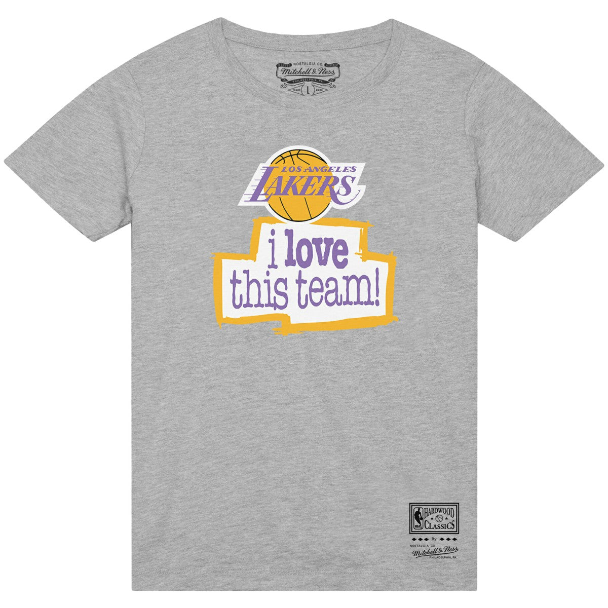 Mitchell & Ness - Los Angeles Lakers I Love This Team T-Shirt - Heather Gray