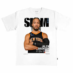 NBA - Jalen Brunson New York Knicks SLAM Cover T-Shirt - White