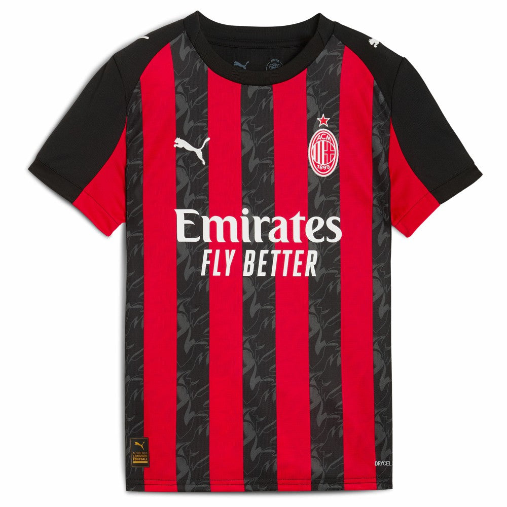 Puma Christian Pulisic AC Milan Youth 2025/26 Home Replica Player Jerseys - Red