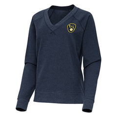 Milwaukee Brewers Antigua Women's Varsity Tri-Blend V-Neck Long Sleeve T-Shirt Online