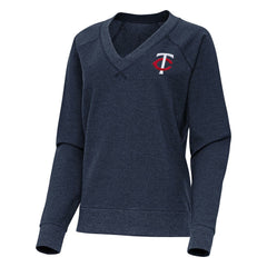 Minnesota Twins Antigua Women's Varsity Tri-Blend V-Neck Long Sleeve T-Shirt Sale