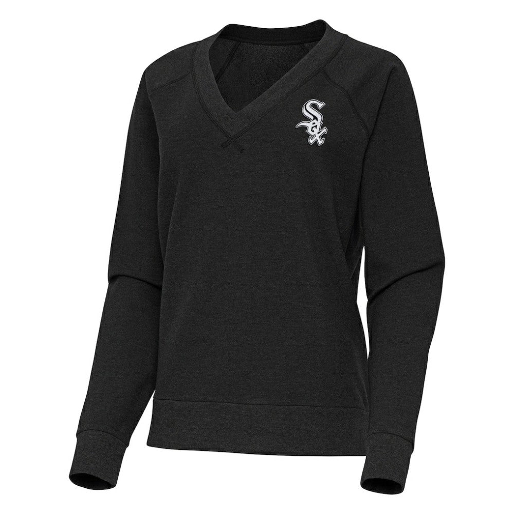 Chicago White Sox Antigua Women's Varsity Tri-Blend V-Neck Long Sleeve T-Shirt On Sale
