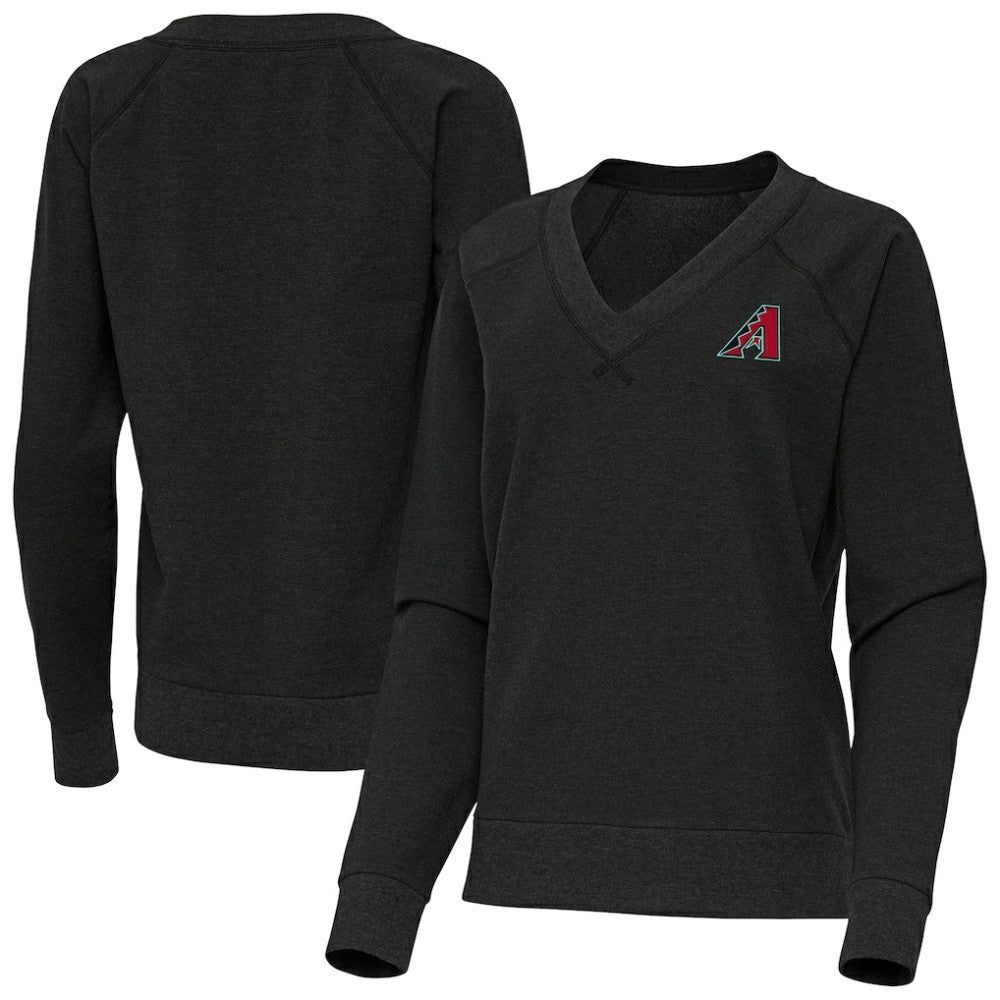 Arizona Diamondbacks Antigua Women's Varsity Tri-Blend V-Neck Long Sleeve T-Shirt Lifestyle
