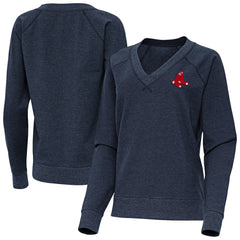 Boston Red Sox Antigua Women's Varsity Tri-Blend V-Neck Long Sleeve T-Shirt Lifestyle