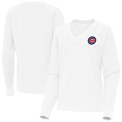 Chicago Cubs Antigua Women's Varsity Tri-Blend V-Neck Long Sleeve T-Shirt Sale