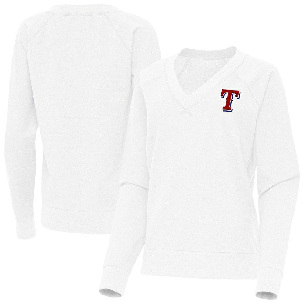 Texas Rangers Antigua Women's Varsity Tri-Blend V-Neck Long Sleeve T-Shirt Lifestyle