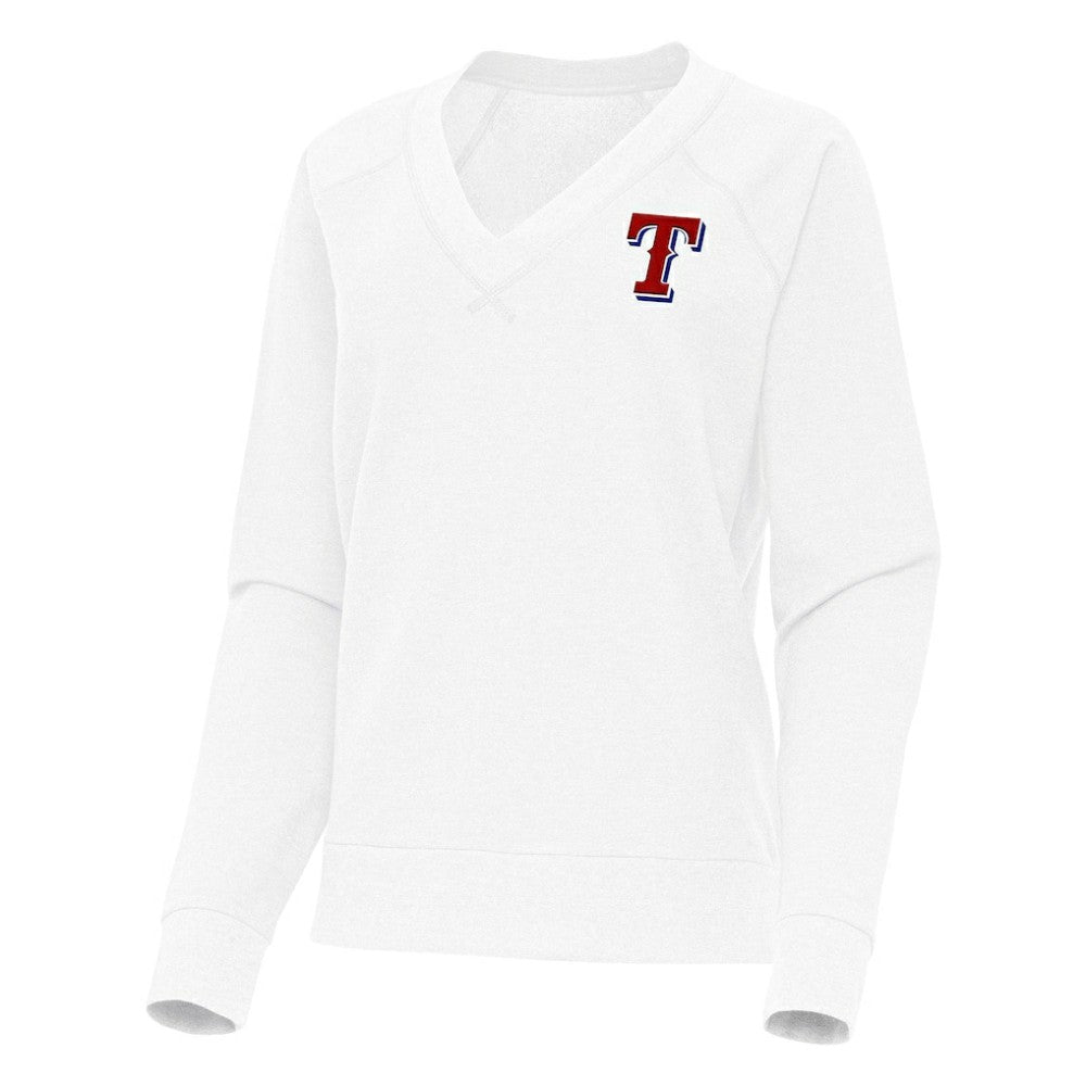 Texas Rangers Antigua Women's Varsity Tri-Blend V-Neck Long Sleeve T-Shirt Lifestyle