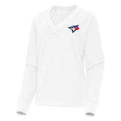 Toronto Blue Jays Antigua Women's Varsity Tri-Blend V-Neck Long Sleeve T-Shirt On Sale