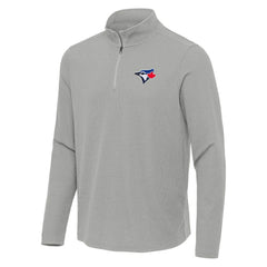 Toronto Blue Jays Antigua Sync Tri-Blend Quarter-Zip Pullover Lifestyle