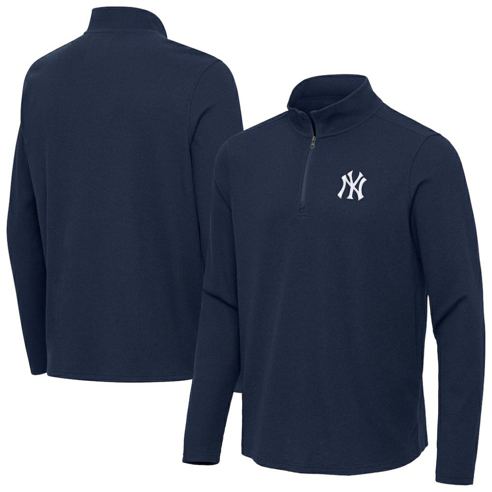 New York Yankees Antigua Sync Tri-Blend Quarter-Zip Pullover Online