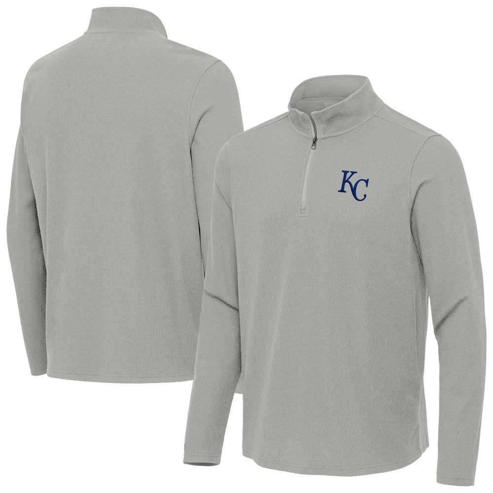 Kansas City Royals Antigua Sync Tri-Blend Quarter-Zip Pullover Sale