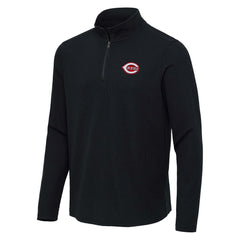 Cincinnati Reds Antigua Sync Tri-Blend Quarter-Zip Pullover Lifestyle