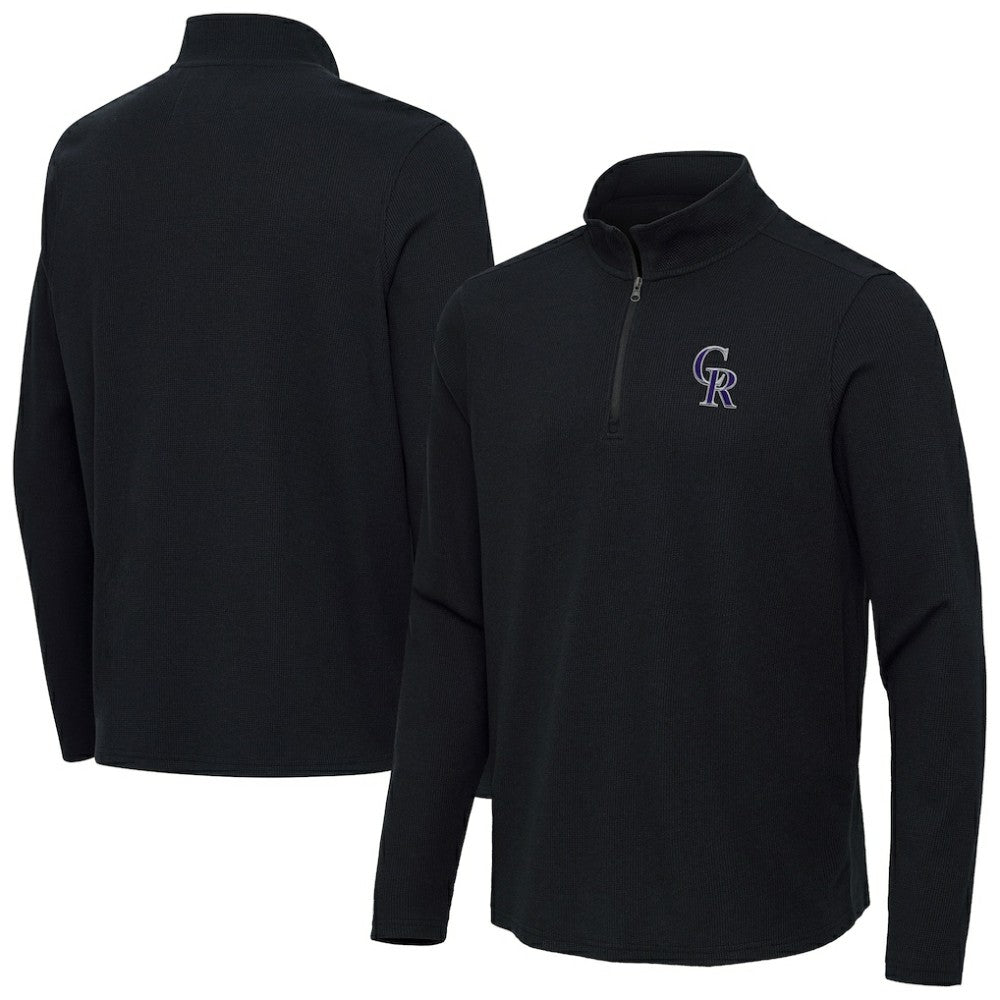 Colorado Rockies Antigua Sync Tri-Blend Quarter-Zip Pullover discount