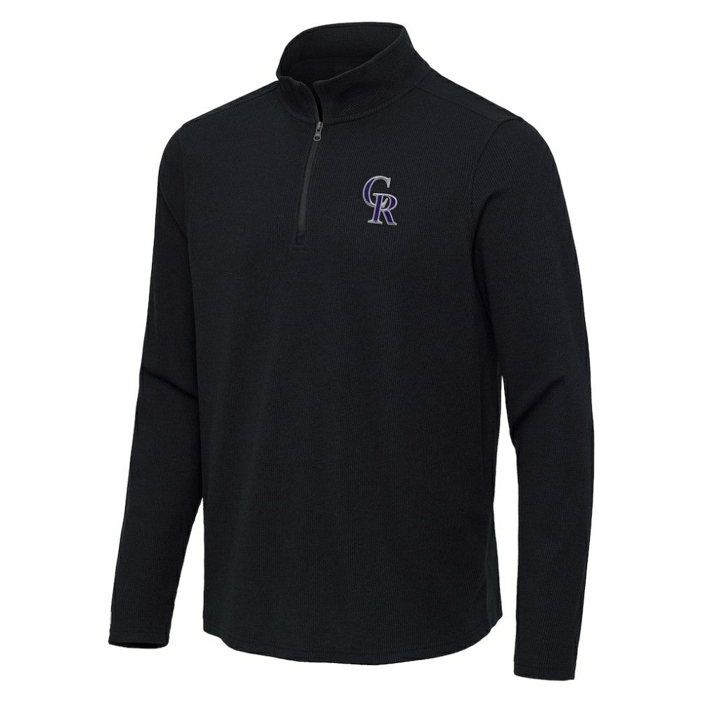 Colorado Rockies Antigua Sync Tri-Blend Quarter-Zip Pullover discount