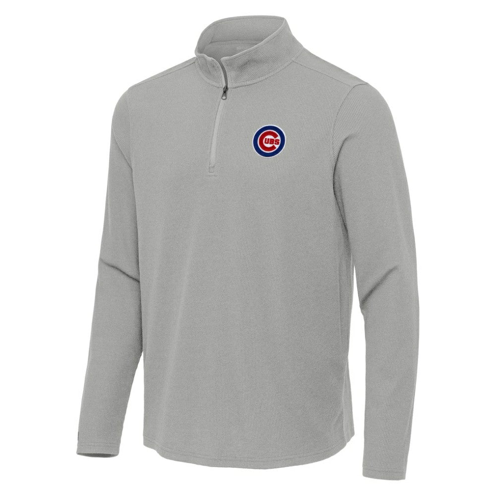 Chicago Cubs Antigua Sync Tri-Blend Quarter-Zip Pullover for sale