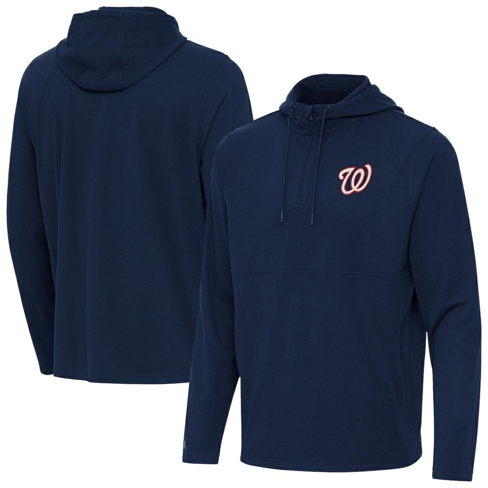 Washington Nationals Antigua Connected Quarter-Zip Pullover Hoodie On Sale