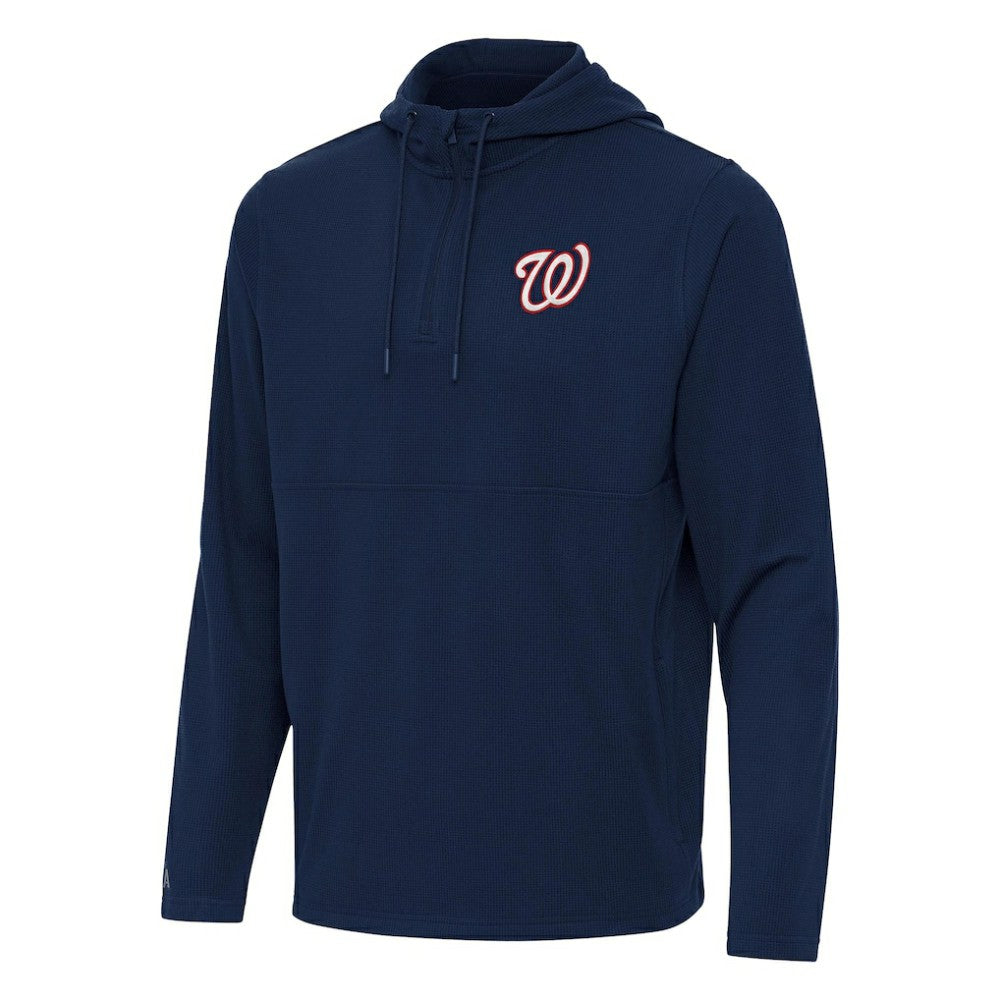 Washington Nationals Antigua Connected Quarter-Zip Pullover Hoodie On Sale
