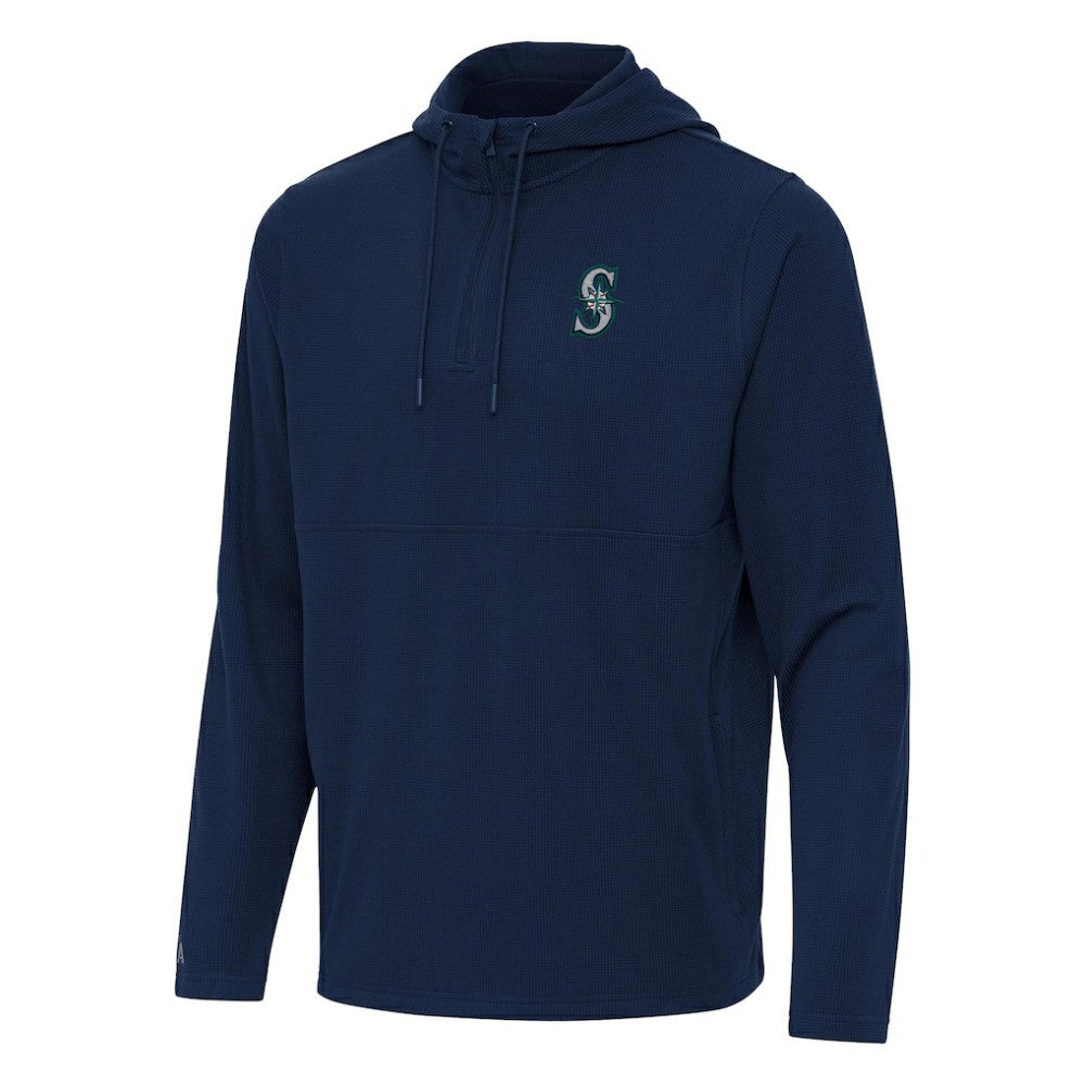 Seattle Mariners Antigua Connected Quarter-Zip Pullover Hoodie discount
