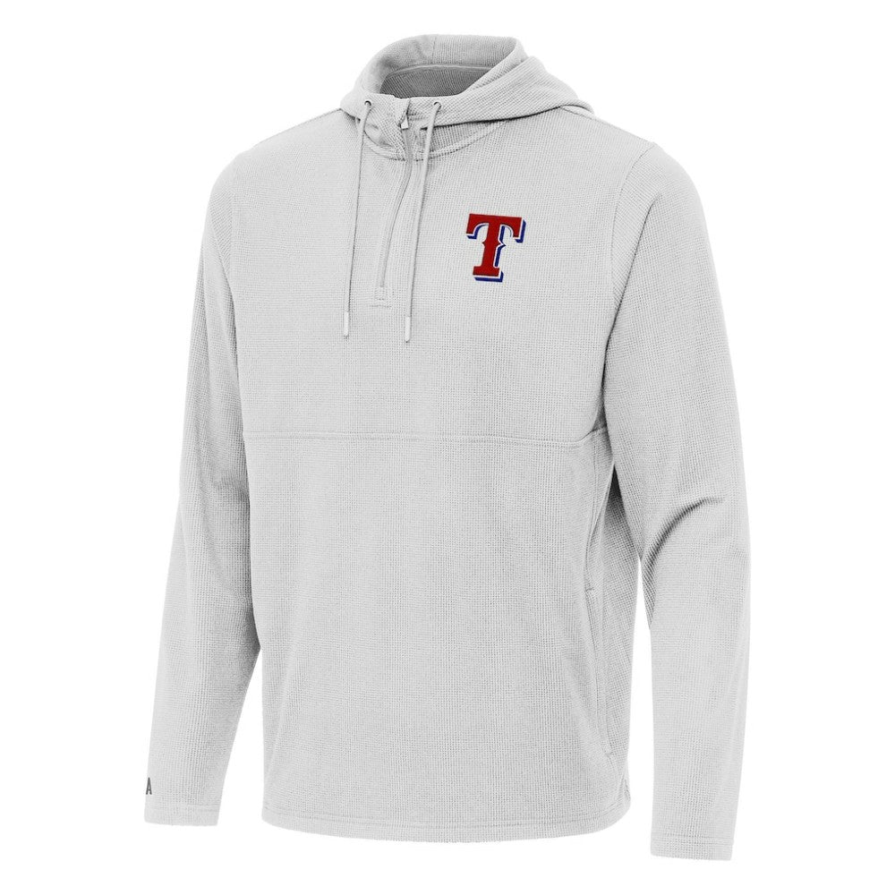 Texas Rangers Antigua Connected Quarter-Zip Pullover Hoodie Clearance
