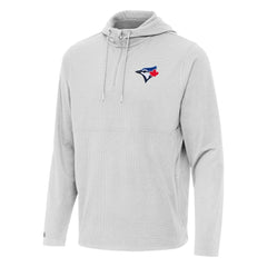 Toronto Blue Jays Antigua Connected Quarter-Zip Pullover Hoodie Clearance