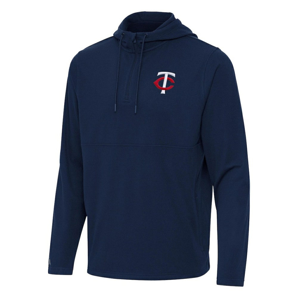 Minnesota Twins Antigua Connected Quarter-Zip Pullover Hoodie Clearance