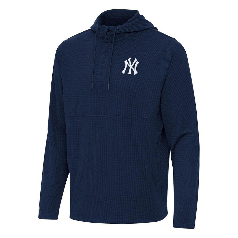 New York Yankees Antigua Connected Quarter-Zip Pullover Hoodie Lifestyle