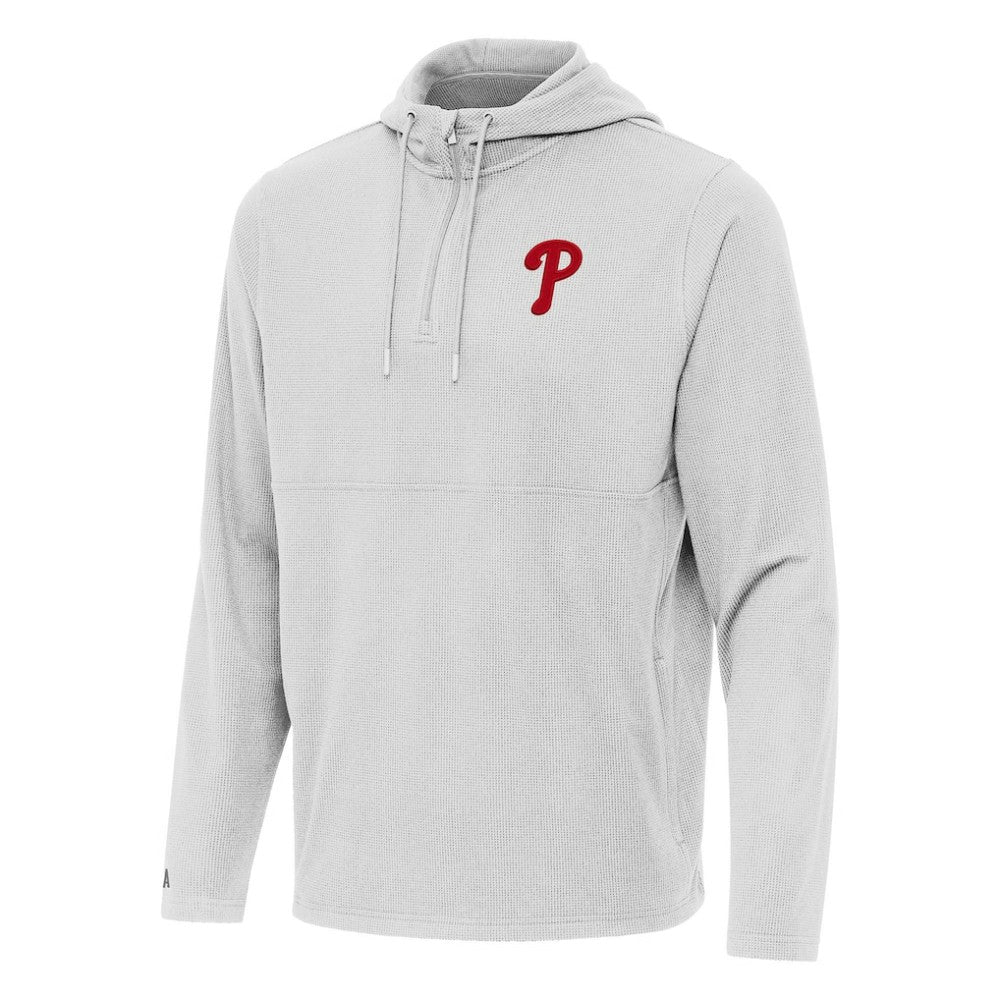 Philadelphia Phillies Antigua Connected Quarter-Zip Pullover Hoodie Clearance