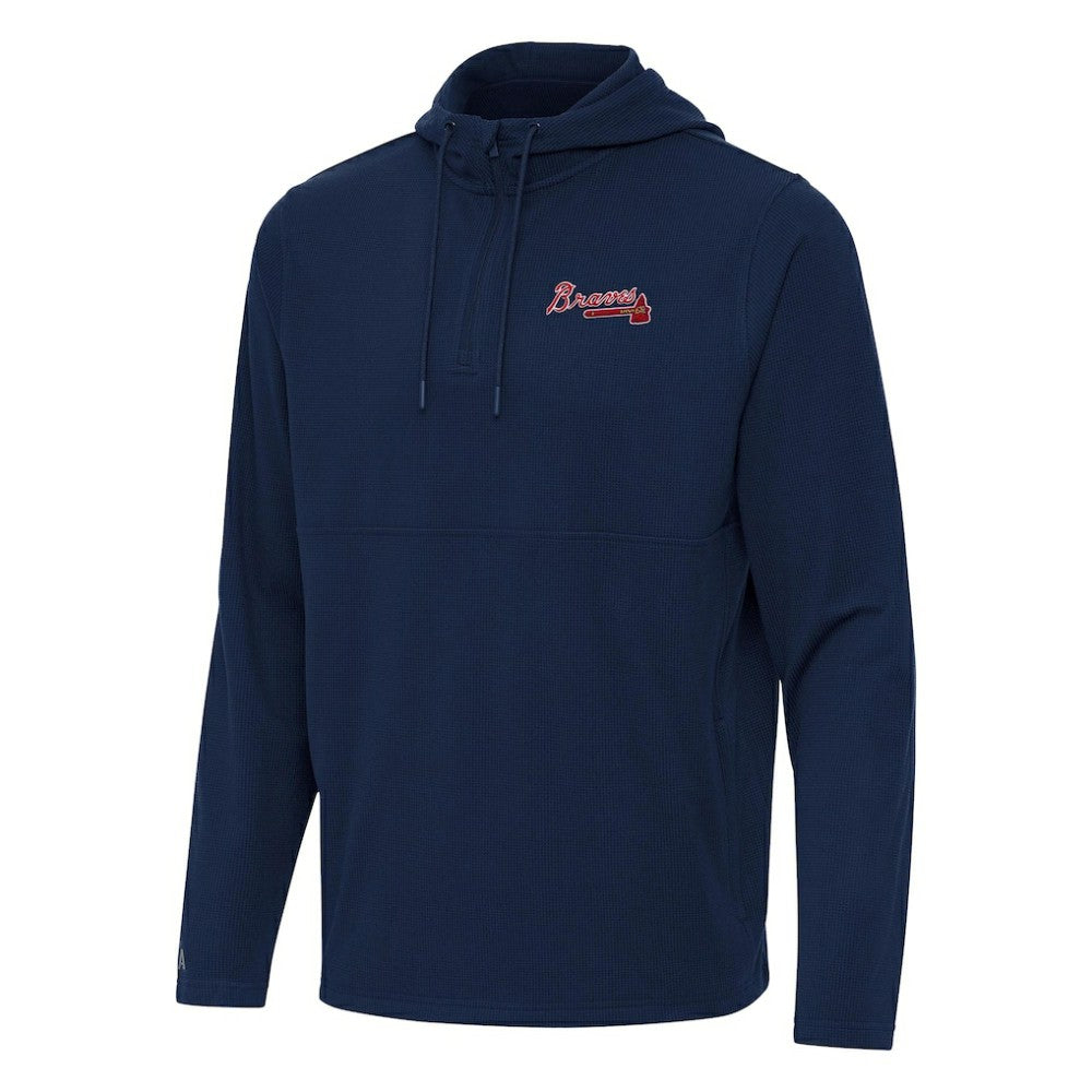 Atlanta Braves Antigua Connected Quarter-Zip Pullover Hoodie Near Me